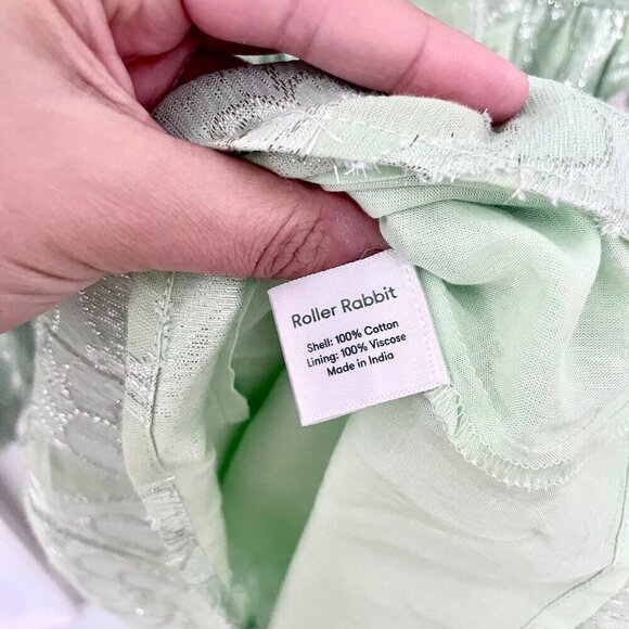 Tuckernuck Roller Rabbit Clermont Nori Dress Green Metallic Size M - Picture 7 of 8